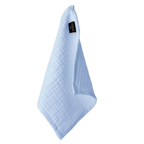 2 x FACIAL CLEANSING CLOTHS - 100% Cotton Muslin Cloth Blue